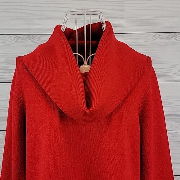 French Connection Mars red cowel neck tunic sweater Size L - Picture 2 of 10